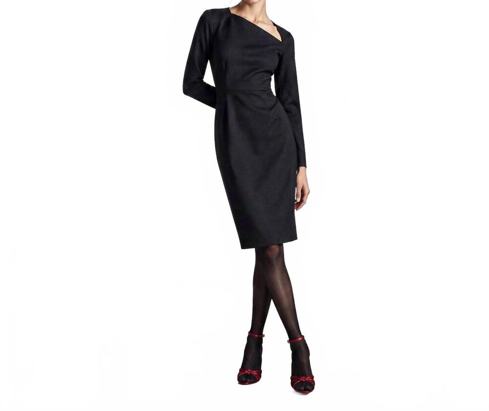 NEW GIORGIA FRATTA audrey midi dress in black